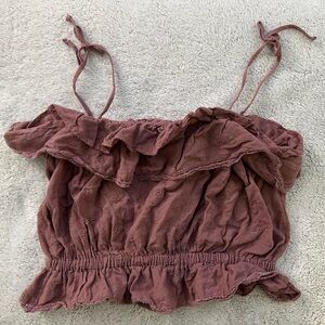 American Eagle Outfitters Dusty Rose Crop Top | Size M